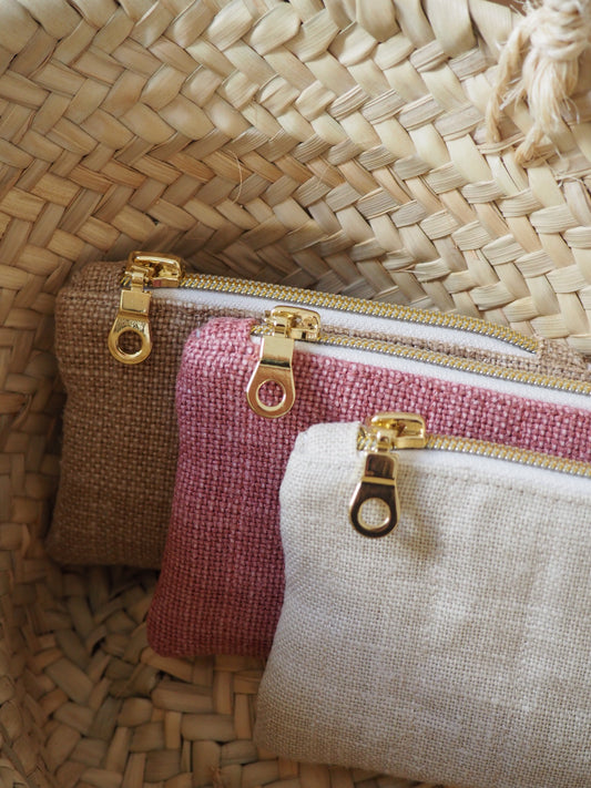 Porte-monnaie Hortensia, Framboise