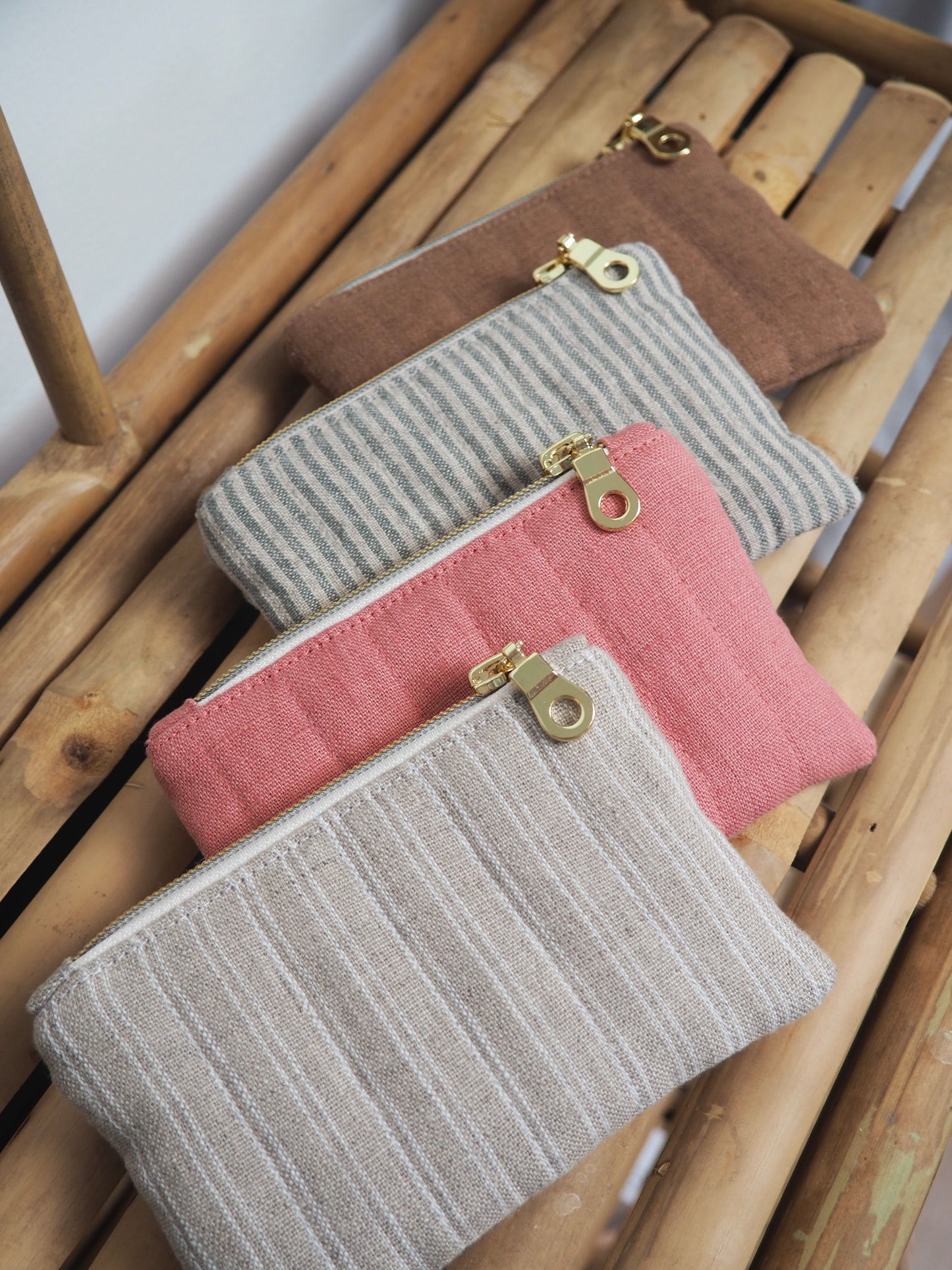 Porte-monnaie Hortensia, Noisette