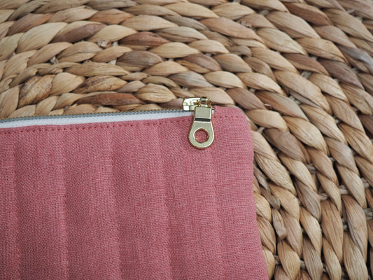 Porte-monnaie Hortensia, Bois de rose