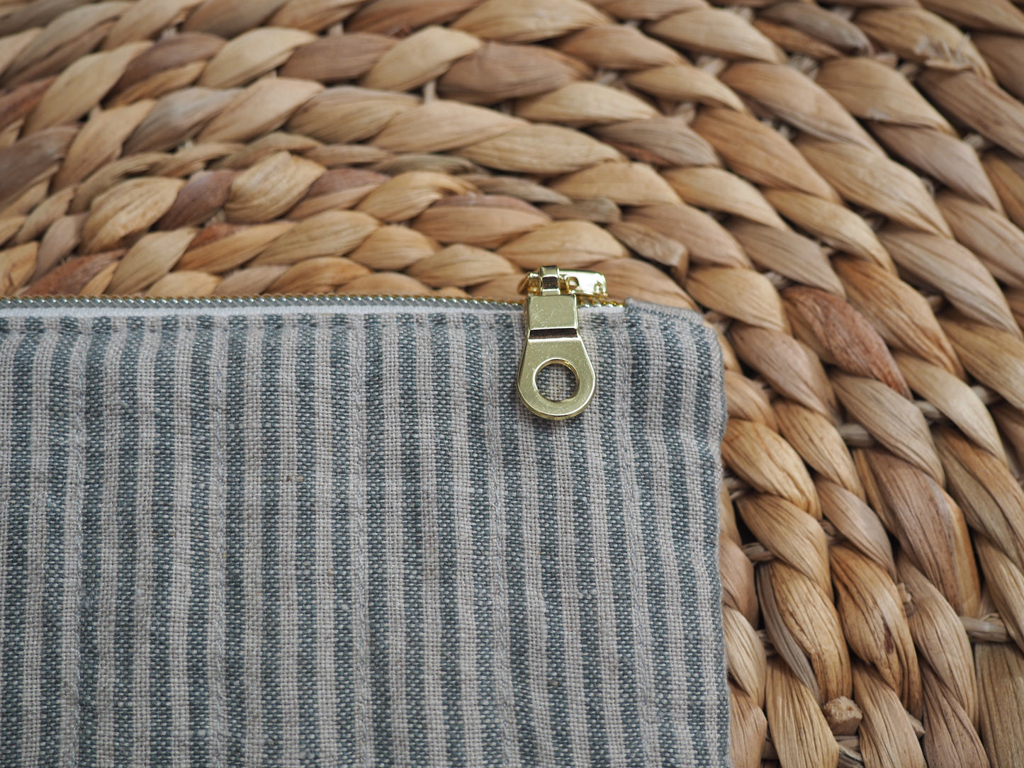 Porte-monnaie Hortensia, Rayé vert