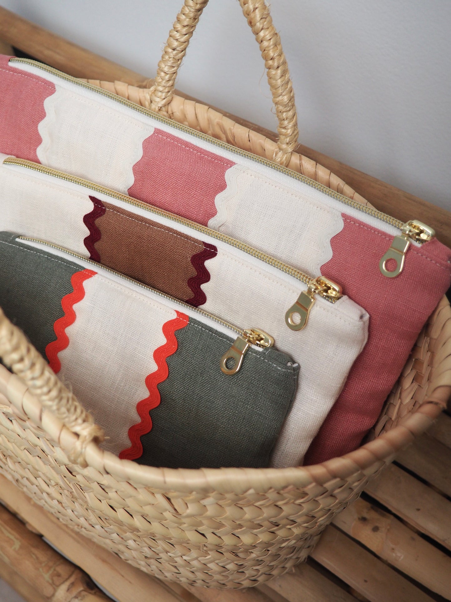 Pochette Camélia Serpentine, Noisette