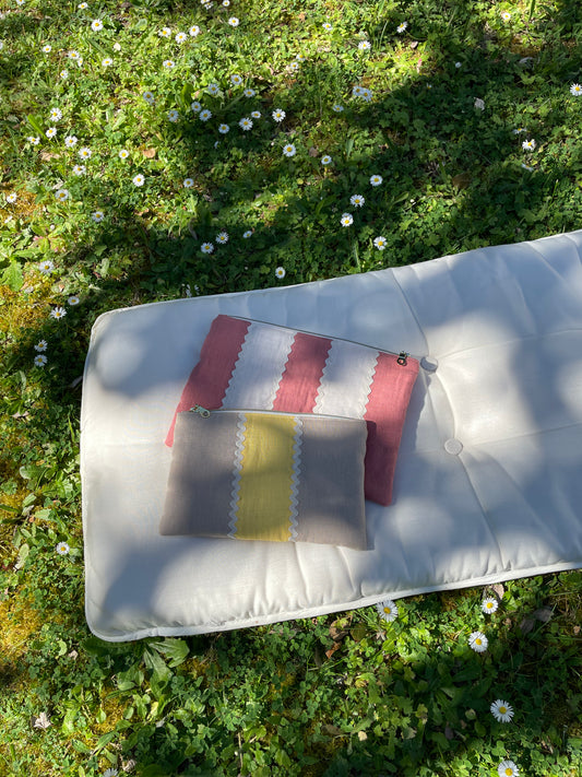 Pochette Lys serpentine, Bois de rose