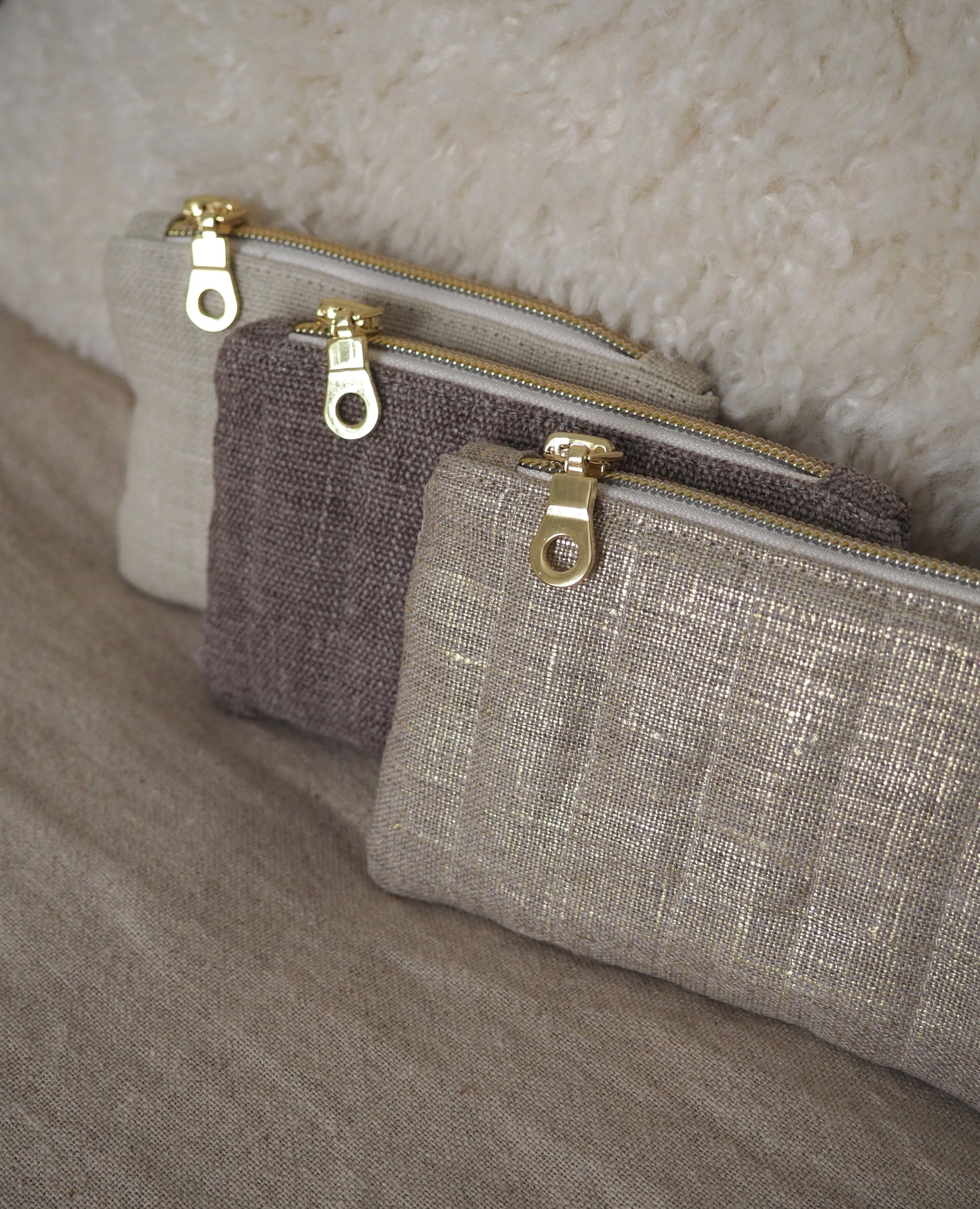 Porte-monnaie Hortensia, Doré