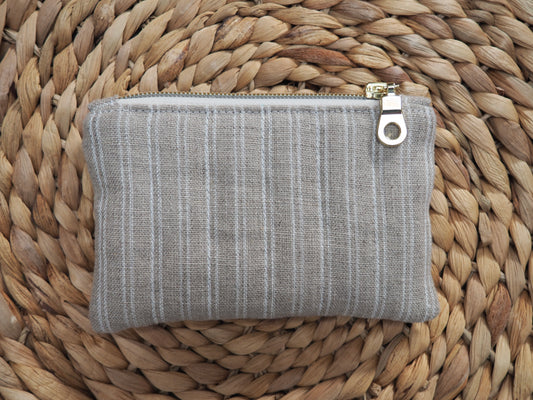 Porte-monnaie Hortensia, Rayé naturel