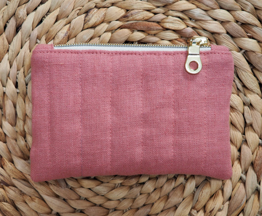 Porte-monnaie Hortensia, Bois de rose