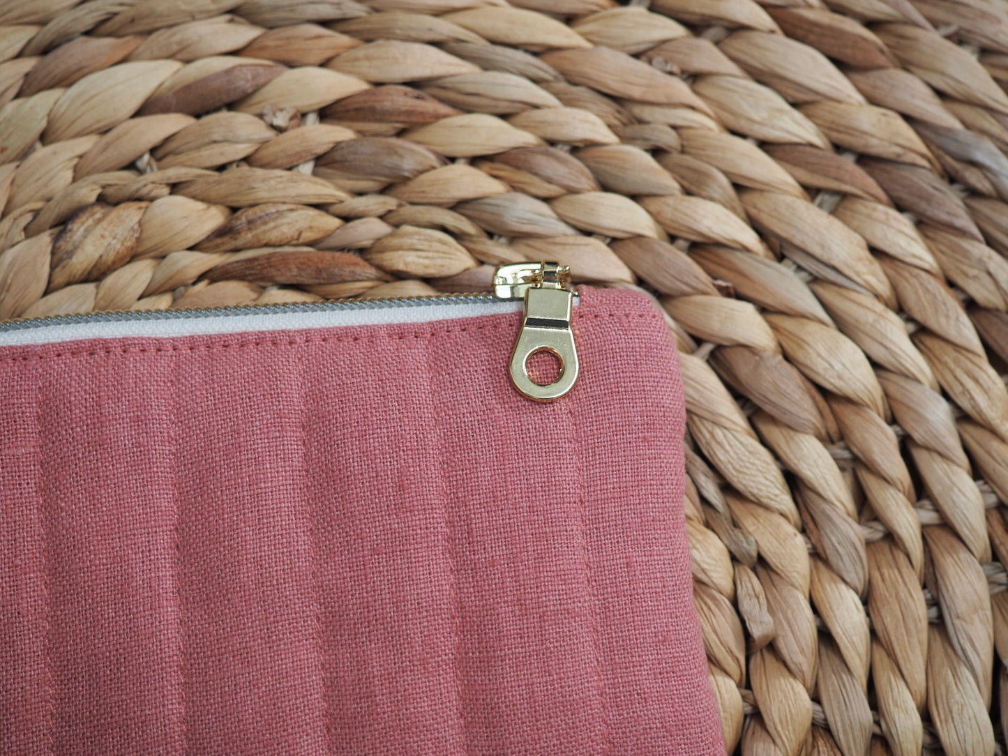 Porte-monnaie Hortensia, Bois de rose