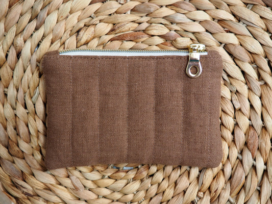 Porte-monnaie Hortensia, Noisette