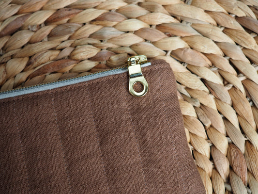 Porte-monnaie Hortensia, Noisette