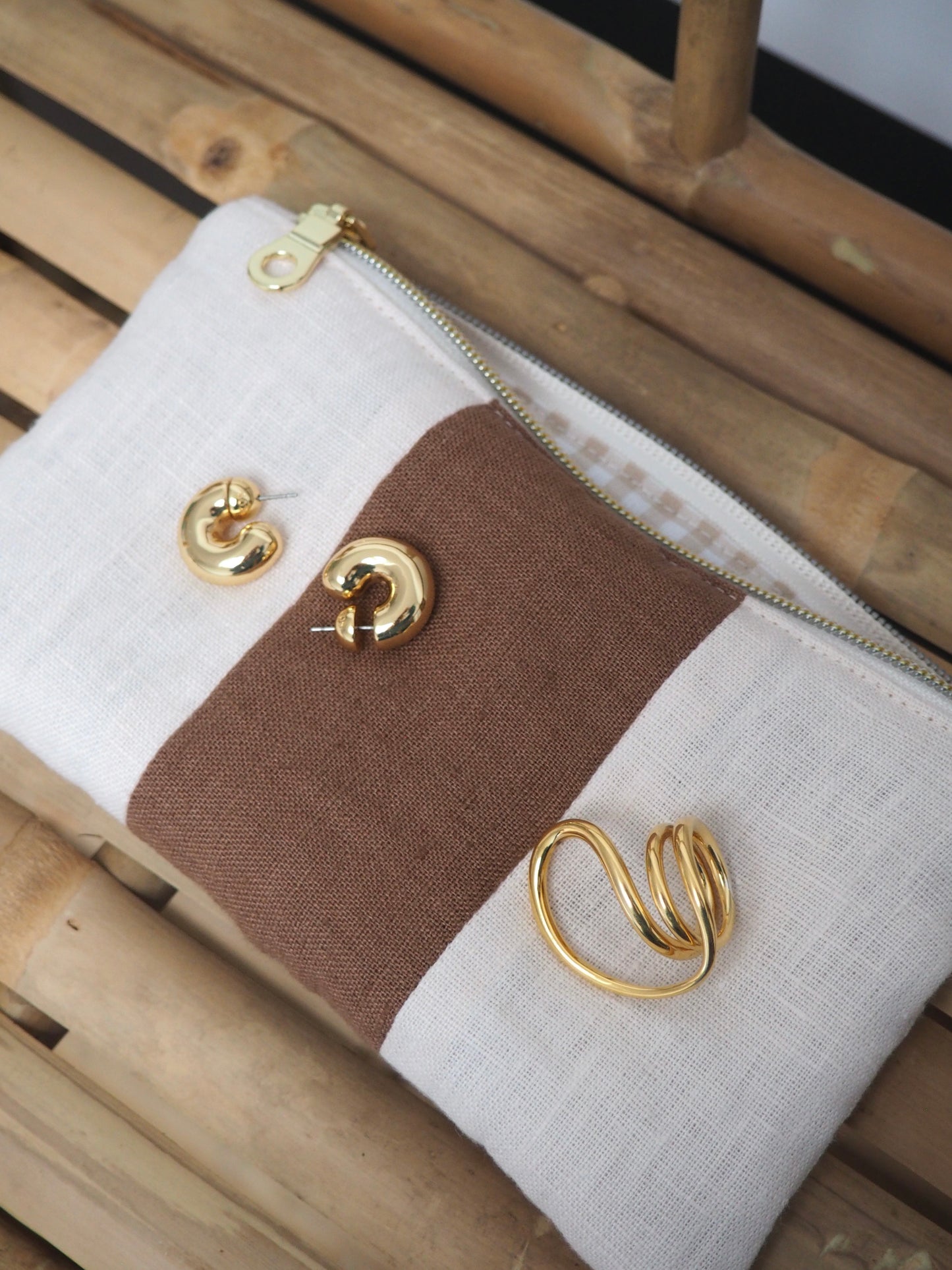 Pochette Camélia, Noisette